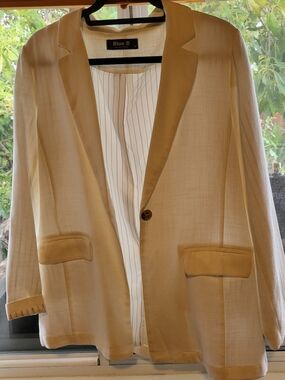 Blue B Cotton/linen Blend Blazer